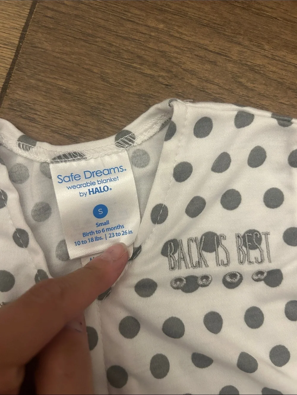 Halo Sleepytime Baby Polka Dot Sleep Sack - White and Gray